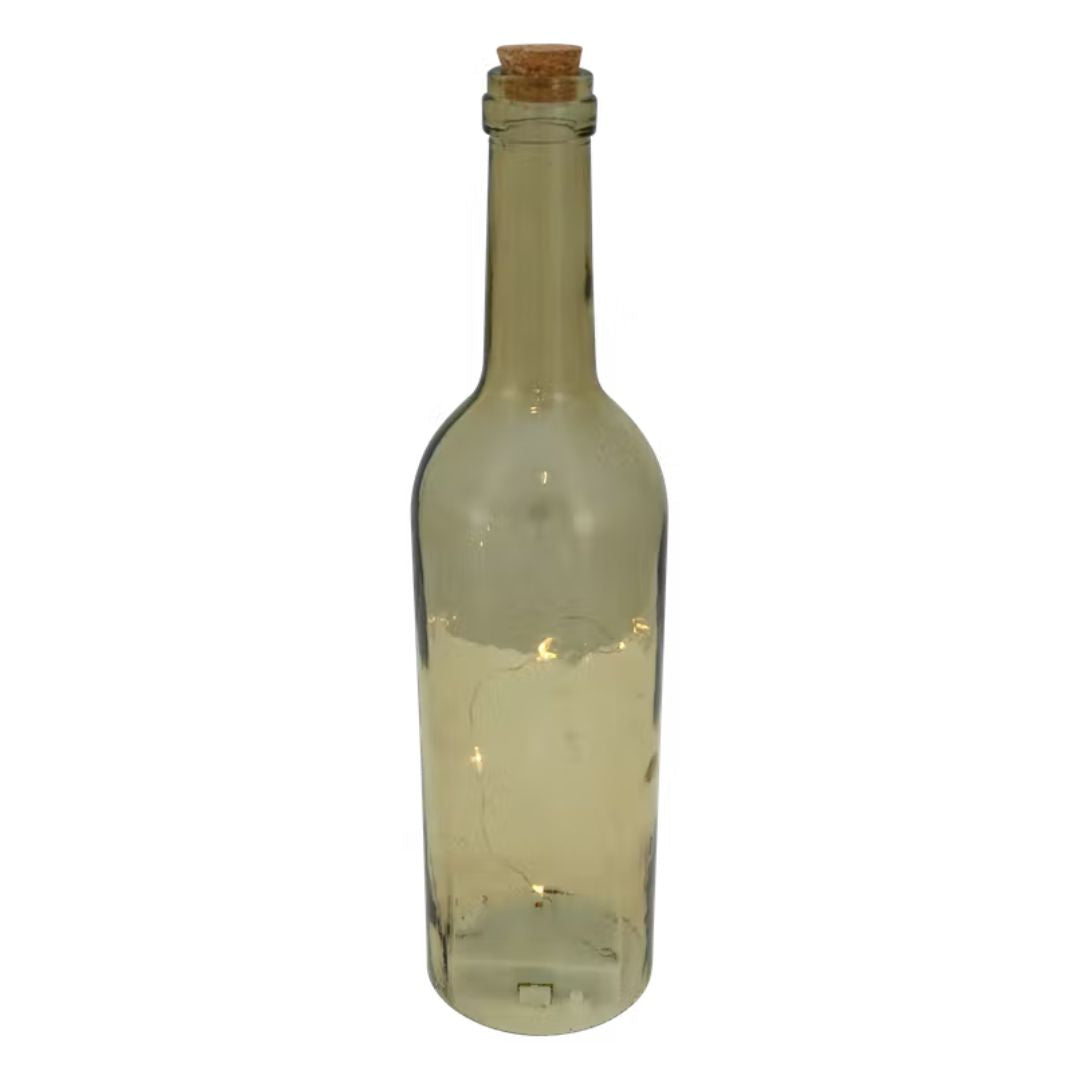 Bouteille avec ampoule LED - Gold