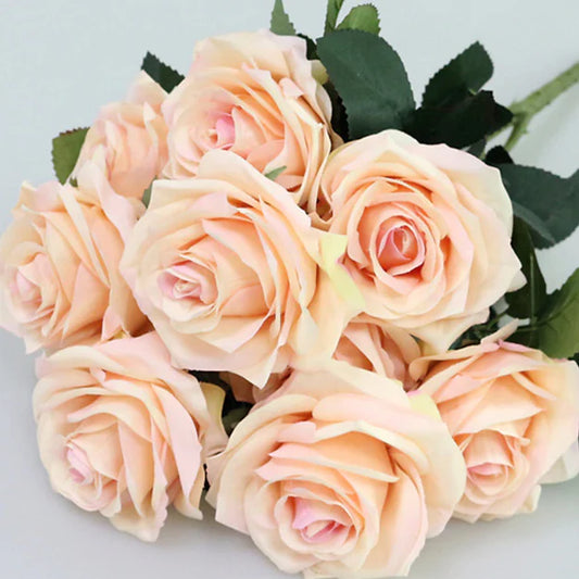 BOUQUET DE ROSES - 10 PCS - ROSE PÊCHE