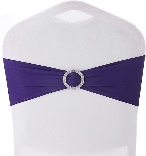 NOEUD LYCRA + BROCHE - VIOLET