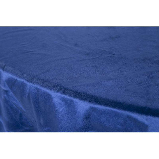 NAPPE RONDE UNIE 280CM - VELOURS BLEU NUIT