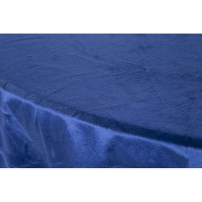 NAPPE RONDE UNIE 280CM - VELOURS BLEU NUIT