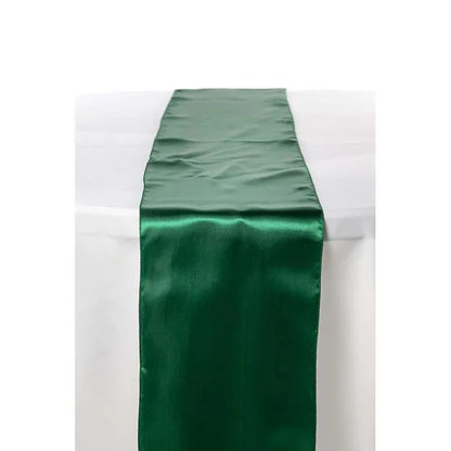 CHEMIN DE TABLE SATIN - VERT ÉMERAUDE