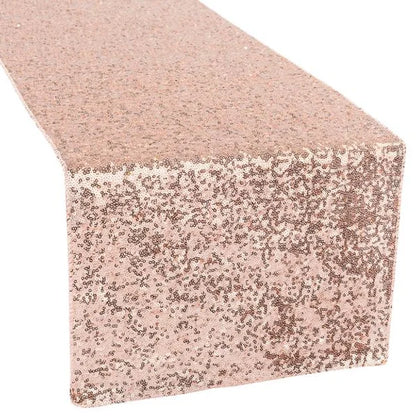 CHEMINS DE TABLE - SEQUINS ROSE GOLD BLUSH