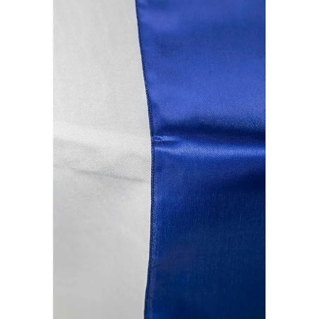 CHEMIN DE TABLE SATIN - BLEU ROI