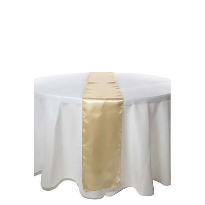 CHEMIN DE TABLE SATIN - CHAMPAGNE