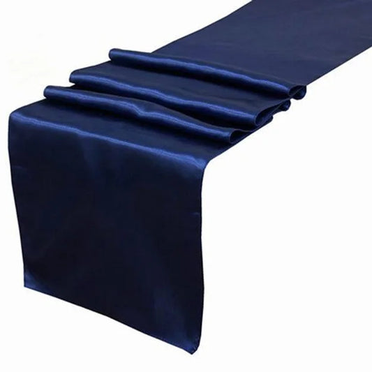 CHEMINS DE TABLE - SATIN BLEU MARINE