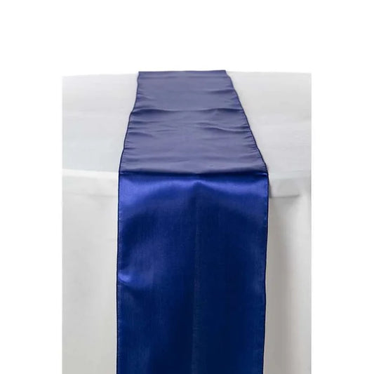 CHEMIN DE TABLE SATIN - BLEU ROI