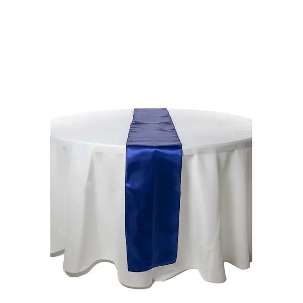 CHEMIN DE TABLE SATIN - BLEU ROI