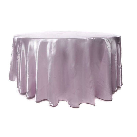 NAPPE RONDE UNIE 280CM - SATIN ROSE LILAS