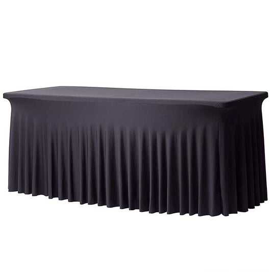 Nappe juponnée lycra - noir